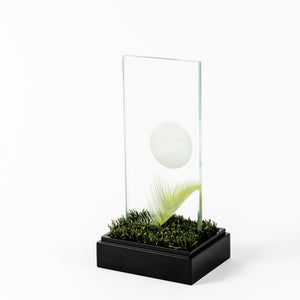 Īpaša stikla  golfa balva ar pilnkrāsu druku_Kolekcija - Gatavās balvas, modelis RO7_Awards and Medal Studio